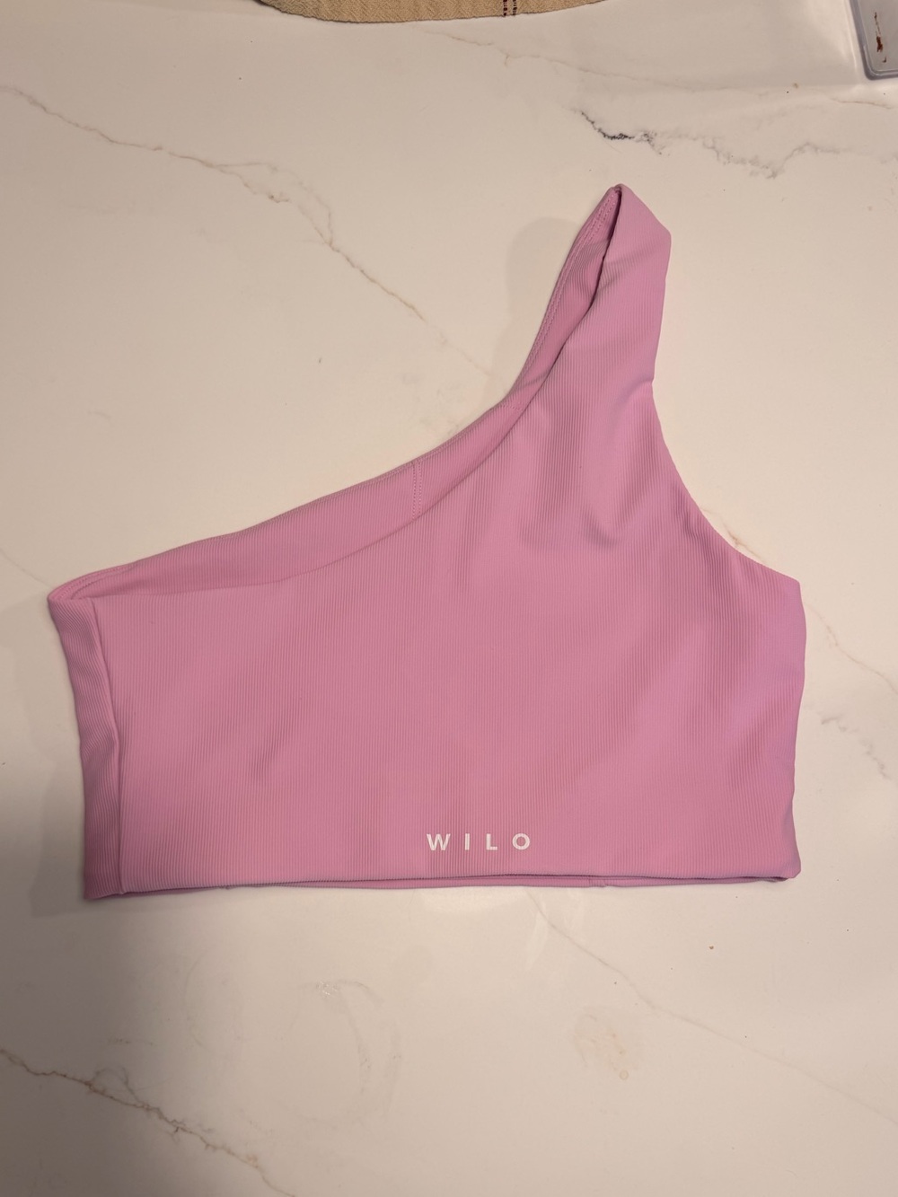 Ribbed one shoulder sport bra